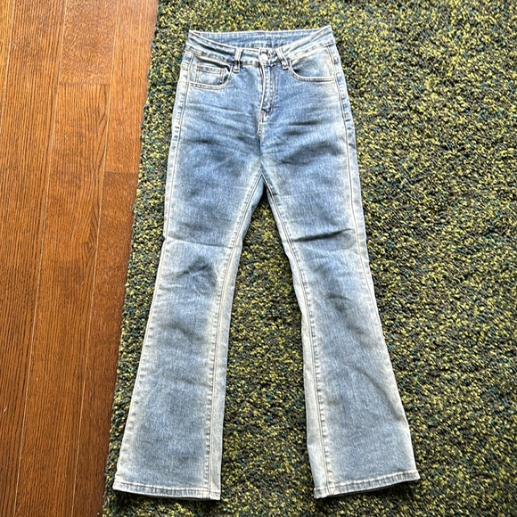 Light Wash Flared Jeans - Picture 1 of 4